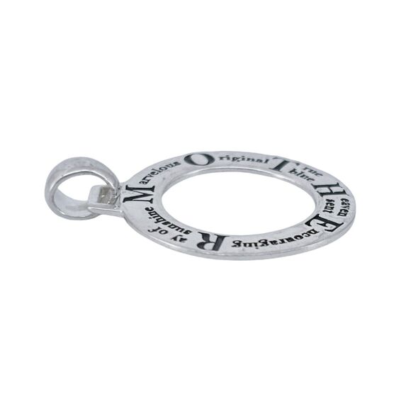 Vintage Sterling Silver 925 2.6cm "Mother" Circle Pendant - Picture 3 of 6